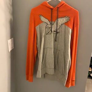 Orange and Gray american eagle hoodie